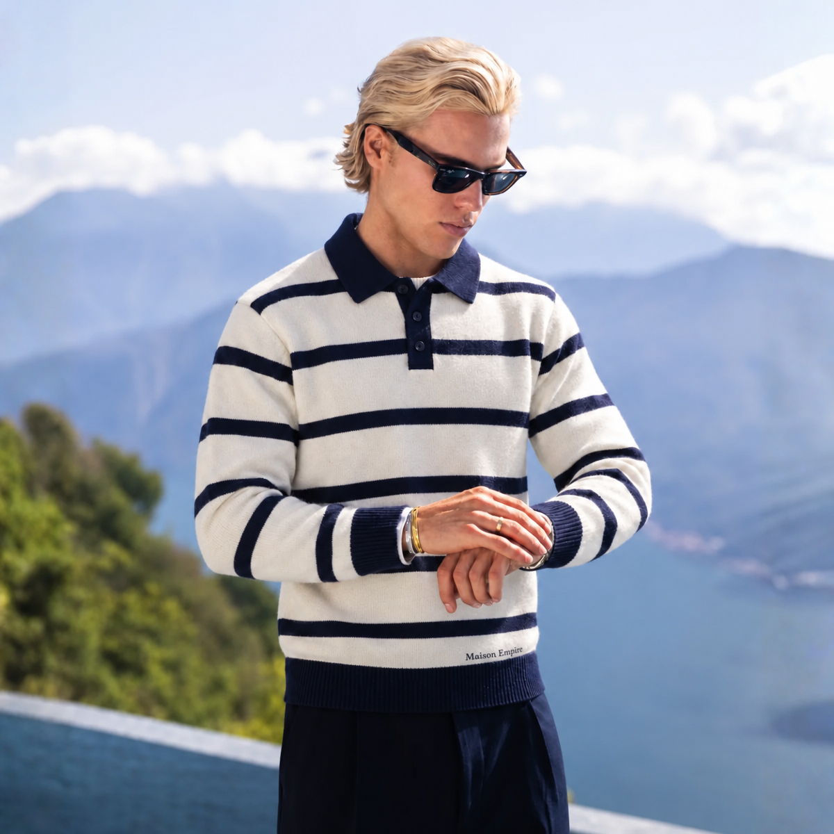 Knitted Longsleeve Polo