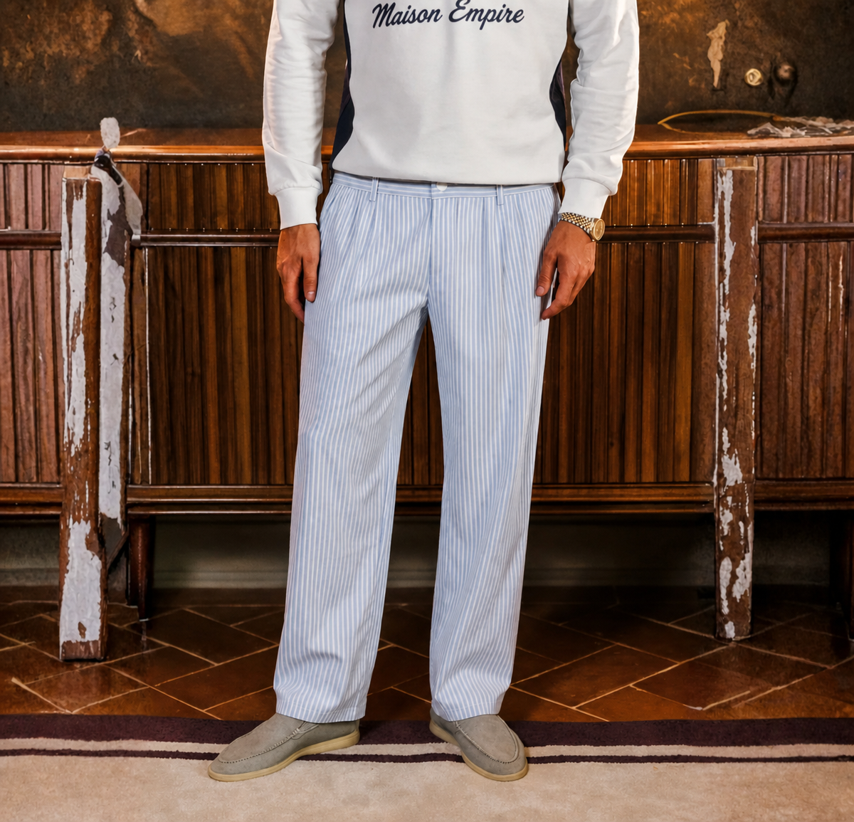 Linen Striped Pants