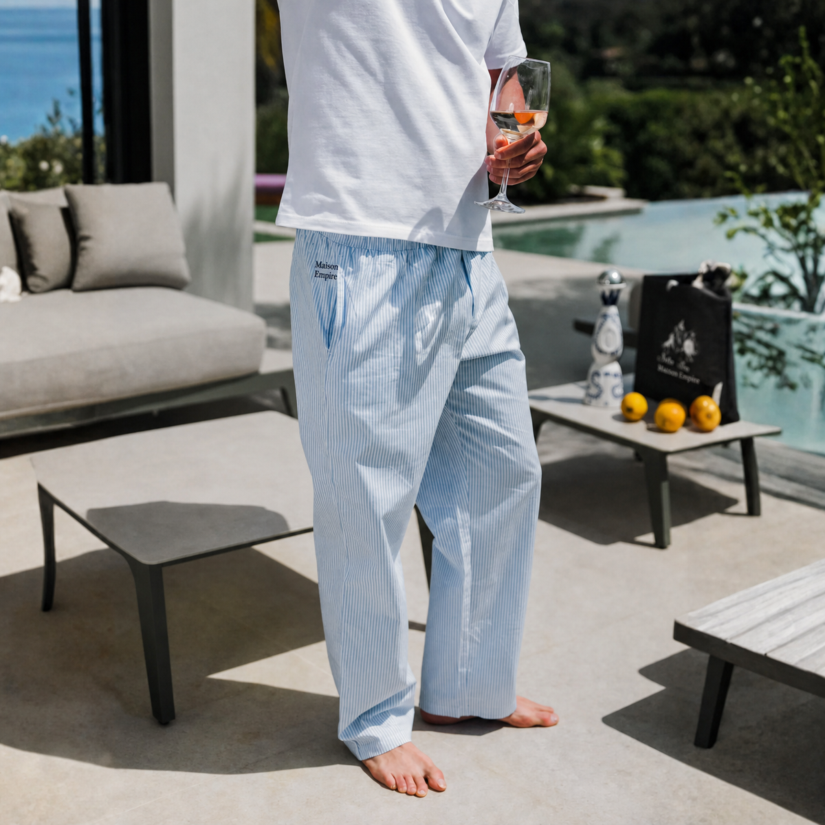 Yacht Club Striped Pants
