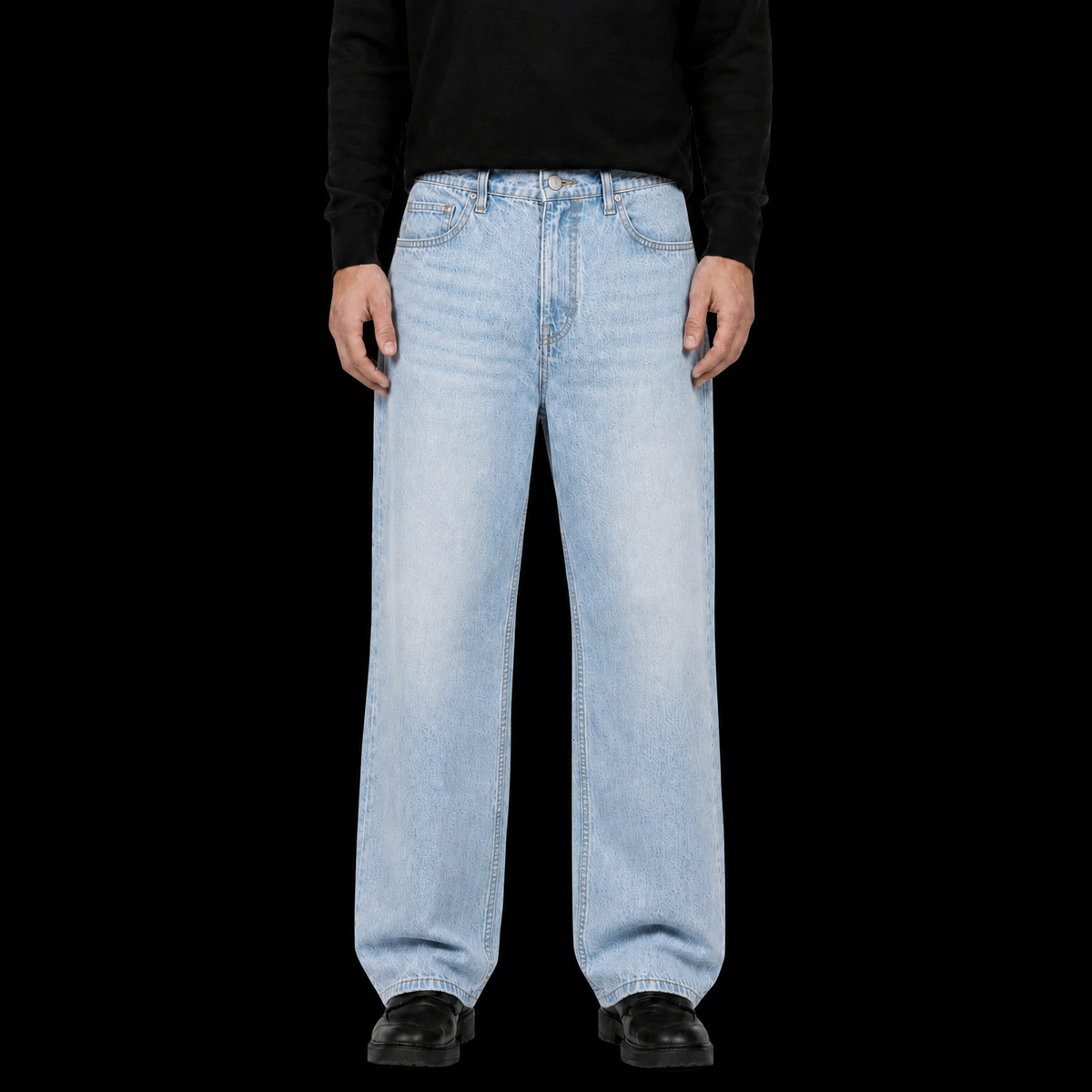 Relaxed Straight Fit Jeans Blue