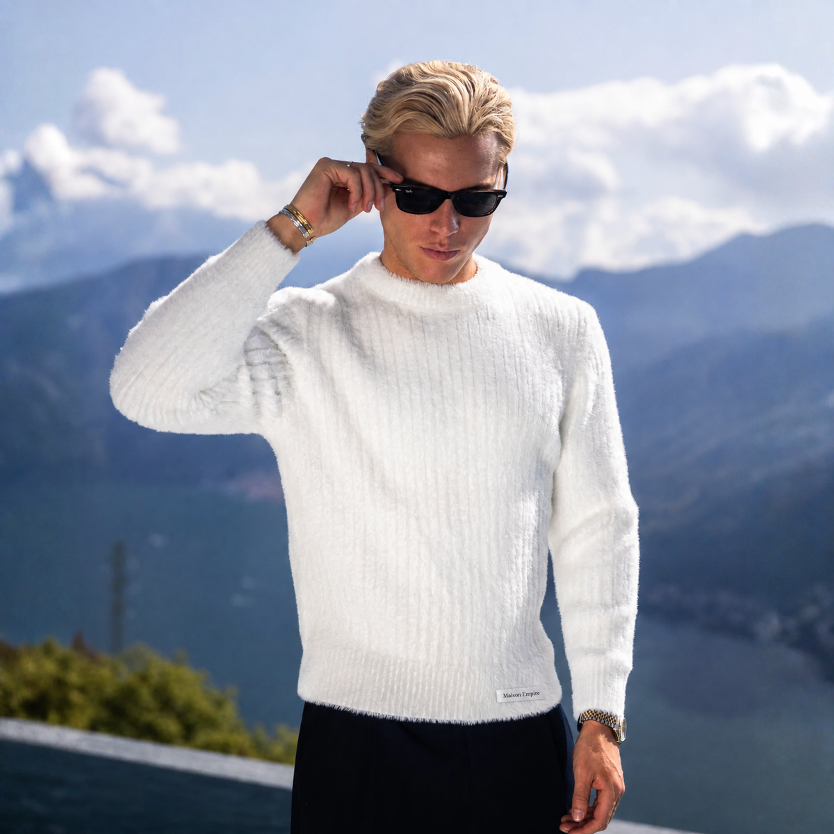 Ribbed Mohair Sweater