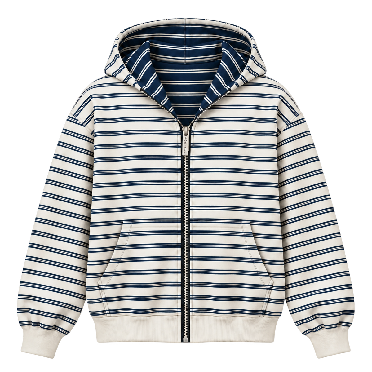 Reversible Striped Zip Up