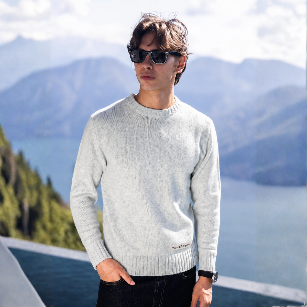Mélange Knit Sweater