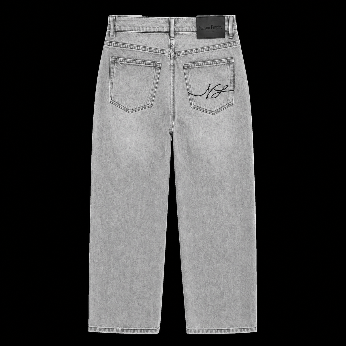 Relaxed Straight Fit Jeans Grey
